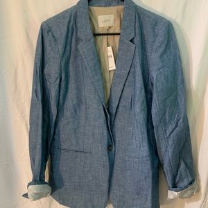 Cotton/linen blazer, loft, size 8. New with tags